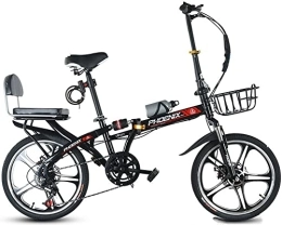 ZLYJ Fahrräder 20 Zoll Faltbares Mountainbike, 21-Gang Getriebe Mit Extrem Hoher Stoßdämpfung, Mechanische Scheibenbremse B, 20inch