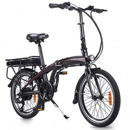 CDSZ Falträder 20 Zoll Faltrad Klapprad E-Bike, für Männer und Frauen, Faltrad Klapprad City Bike, 7 Gang Klappräder, Foldable Adjustable City Bike