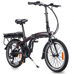 CDSZ Falträder 20 Zoll Faltrad Klapprad E-Bike, für Männer und Frauen, ultraleichte tragbare Klappfahrrad, 10AH-Akku Ultra-Lange Reichweite, DASS die maximale Gewichtskapazität 120 kg beträgt
