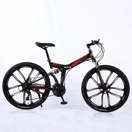 STRTG Fahrräder 24 * 26 Zoll ultraleichte tragbare Klappfahrrad, Citybike MTB, Unisex Klapprad, faltbares Sport- / Mountainbike, 21 * 24 * 27 Geschwindigkeit Freizeit Fahrrad