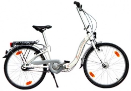 24 Zoll Fahrräder 24 Zoll Lander Faltrad 8 Gang Shimano Nabenschaltung Aluminiumrahmen Nabendynamo StVZO-Ausstattung wei