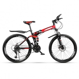 KXDLR Fahrräder 26" Rad Junge Kinder Doppelaufhebung Mountainbike High-Carbon Stahlrahmen 27 Geschwindigkeit, Schwarz