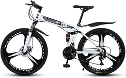 ZLYJ Falträder 26 Zoll Doppelt Zusammenklappbares Stoßdämpfendes Mountainbike Geschwindigkeitsrennrad Aluminium Einfaches EIN-klick-Falten A, 26inch