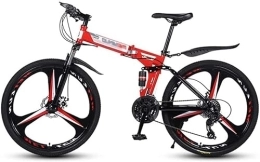 ZLYJ Fahrräder 26 Zoll Doppelt Zusammenklappbares Stoßdämpfendes Mountainbike Geschwindigkeitsrennrad Aluminium Einfaches EIN-klick-Falten C, 26inch