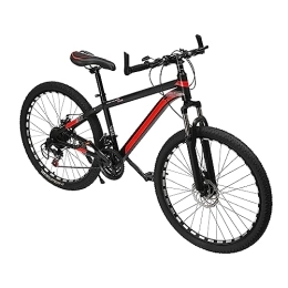 WOQLIBE Falträder 26 Zoll Mountainbike, Fahrrad Mountainbike 21-Gang-Schaltung-Vollfederung MTB Bike für Damen & Herren (Schwarz Rot)
