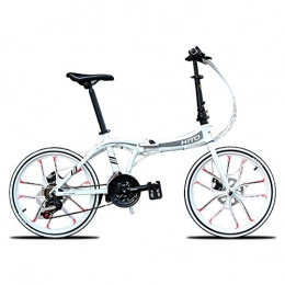 Star Eleven Falträder 55, 9 cm Fahrrad Bremse, Aluminium Legierung Fahrrad Mountain Bike Klapprad, weiß