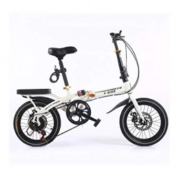 AIAI Falträder AIAIⓇ Fahrrad klappbare Erwachsene Mini leichte tragbare männer und Frauen Auto bar Rad 38 cm Speed scheibenbremsen - weiß