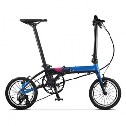 AIAIⓇ Fahrräder AIAIⓇ Klappfahrrad Mini Ultra Light 36cm kleine runde Erwachsene schüler männer und Frauen Fahrrad - blau