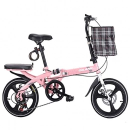 ALUNVA Fahrräder ALUNVA 20inch Faltrad, Mini Leichtes Fahrrad, Für Erwachsene Männer Frauen Jugendliche, Hochgespannter Carbon-stahlrahmen-Pulver 16inch