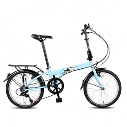 ASPZQ Fahrräder ASPZQ Outdoor-Sportfalten-Faltrad, 20-Zoll-Variabler Geschwindigkeit Fahrrad Falten Fahrrad für Männer Frauen-Studenten und städtische Pendler, Blau