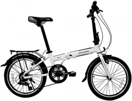 AYHa Fahrräder AYHa Faltrad, Erwachsene faltbares Fahrrad, 20-Zoll-6-Gang-Aluminiumlegierung Urban Commuter Fahrrad, leichte, tragbare, Fahrräder mit Front- und Heckkotflügel, Weiß