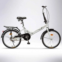 BEIGOO Fahrräder BEIGOO Single Speed Faltrad Klapprad, Retro Leicht Und Stabil Stadt Folding Bike Klappfahrrad, Erwachsene Unisex-Weiß-20Zoll