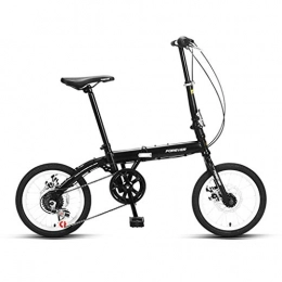 Bicicletta Fahrräder Bicicletta Faltbar für Erwachsene, kleine Geschwindigkeit, variabel, kleines Rad 10 Zoll (20 Zoll), College Fahrrad (Farbe: Schwarz, Größe: 150 x 65 x 94 cm)
