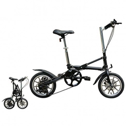 Bike Falträder Bike Faltbares Fahrrad X-Typ 14 Zoll 7 Geschwindigkeit Kohlenstoffreicher Stahl Doppelscheibenbremse Fahrrad Leichtes Mini Tragbar Erwachsener Student Männlich Und Weiblich 1 Sekunde Faltrad
