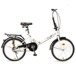 Bikes Falträder Bikes Klappräder MM Faltbares Fahrrad for Erwachsene, City-Rennrad, Rahmen Aus Kohlenstoffstahl Und rutschfeste Reifen, Einfach Zu Montieren, 2 Farben (Color : White)