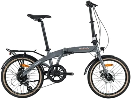 Bisan Fahrräder Bisan FX 3600-S Altus, mit 20-Zoll-Rädern, Faltrad, 31, 5-cm-Rahmen aus Alloy 6061, erhältlich in den Optionen Weiß / Orange, Schwarz / Gelb, Grau / Orange, Einfache Montage - Hollandrad (20", Orange)