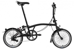 Brompton Fahrräder Brompton Faltrad S6L Black Edition 2020 Glanz Schwarz Leicht Faltbar 11, 88kg Herren und Damen Cityfahrrad