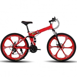 BXU-BG Fahrräder BXU-BG Outdoor-Sport Mountainbike 21 Beschleunigt Herren Mountainbike 26in Fahrrad-Carbon-Stahlrahmen mit, Fahrrad Mechanische Doppelscheibenbremse (Color : Red)