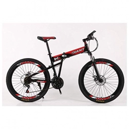 Chenbz Fahrräder Chenbz Outdoor-Sport Folding Mountain Bike 2130 Beschleunigt Fahrrad-Gabel Suspension MTB Faltbarer Rahmen 26" Räder mit Doppelscheibenbremsen (Color : Red, Size : 27 Speed)