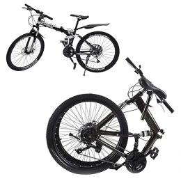 CHIMHOON 26 Zoll Mountainbike für Erwachsene Klappbar Fahrräder 21 Gang MTB Mountainbike Klappfahrrad Schwarz/Rot Fahrrad Unisex für Körpergrößen von 160-190CM, MAX 130KG (85% Vormontage)