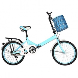 COUYY Falträder COUYY Bike 20-Zoll-Fahrrad-Erwachsener-faltendes Fahrrad elementar- und mittlere Schulstudenten Fahrrad, Blau