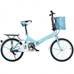 COUYY Falträder COUYY Fahrrad 20-Zoll-Fahrräder für Männer und Frauen, Fahrräder, Ballettfahrräder, Mountainbikes, Männer und Frauenrad, Blau