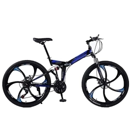 COUYY Falträder COUYY Mountainbike-faltendes Fahrrad integriertes Rad Unisex-Suspension mit hoher Kohlenstoffstahl Doppelscheibenbremsschüler, 24inch21Speed