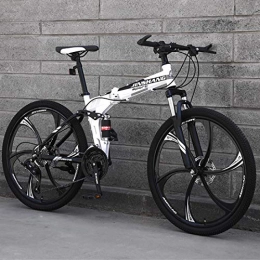CPY-EX Fahrräder CPY-EX Mountainbike, Folding Mountain Bike 21 / 24 / 27 Geschwindigkeit Fahrrad Full Suspension MTB Faltbarer Rahmen 26" 3 / 6 / 10 Spoke Wheels, C2, 21