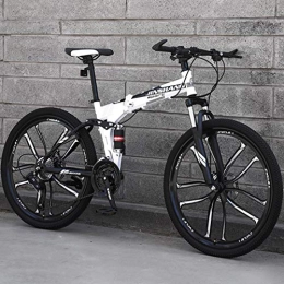 CPY-EX Falträder CPY-EX Mountainbike, Folding Mountain Bike 21 / 24 / 27 Geschwindigkeit Fahrrad Full Suspension MTB Faltbarer Rahmen 26" 3 / 6 / 10 Spoke Wheels, C3, 21