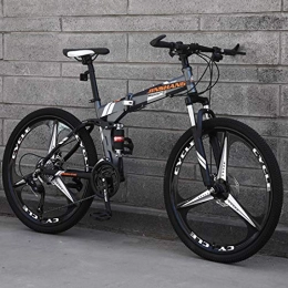 CPY-EX Fahrräder CPY-EX Mountainbike, Folding Mountain Bike 21 / 24 / 27 Geschwindigkeit Fahrrad Full Suspension MTB Faltbarer Rahmen 26" 3 / 6 / 10 Spoke Wheels, D1, 21