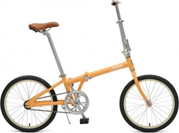 Critical Cycles Fahrräder Critical Cycles Judd Folding Bike Single-Speed with Coaster Brake, Matte Saffron, One Size