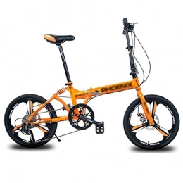 CYSHAKE Fahrräder CYSHAKE Fahrrad-Faltrad Schüler-Fahrrad Erwachsene Mountain Bikes Rennrad Variable Speed ​​Fahrrad 20 Zoll Komfortfahrräder (Color : Orange)