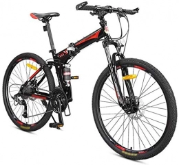 CYSHAKE Fahrräder CYSHAKE Mountainbike-Folding, Erwachsene ATV Off-Road-Fahrrad Unisex, 26inch 27 Gang-Doppel Stoßdämpfer Bremsen Dual-Rad-Antrieb, vorne und hinten Dual-Absorption cho Komfortfahrräder (Color : Red)