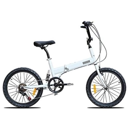 D&XQX Fahrräder D&XQX Trekking Bike, 20 Zoll Faltrad High Carbon Stahl Variable Speed ​​stoßabsorbierendes Off-Road Mountain Bike für Männer Frauen 140 cm-180 cm, Weiß