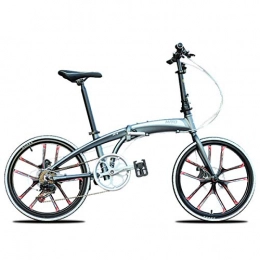 Dapang Fahrräder Dapang Faltrad, Citybike Commuter Bike mit 22 Zoll 10-Speichen-Laufrädern MTB-Federungsrad, Titanium