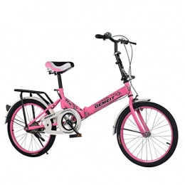 DIPO Falträder DIPOLA 20 Zoll Mini Small Bicycle Erwachsene weibliche Klappfahrrad Student Car (Pink)