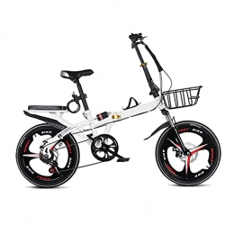 DKZK Fahrräder DKZK 16 / 20-Zoll-Faltrad ultraleichtes tragbares Mini-Fahrrad mit Variabler Geschwindigkeit Dual-Scheibenbremsen zum Arbeiten mit Faltrad Klapprad City Bike