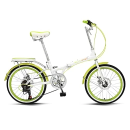DODOBD Fahrräder DODOBD 20-Zoll-Faltrad für Erwachsene, Klapprad City Bike mit Variabler Geschwindigkeit für Erwachsene, Scheibenbremse, Kohlenstoffstahl, Geeignet für Das Fahren Im Freien
