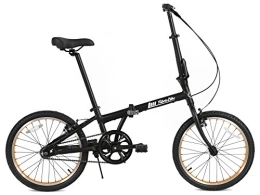 FabricBike Fahrräder FabricBike Klappfahrrad, Alu-Rahmen, Single Speed, 3 Farben (Matte Black & Orange)
