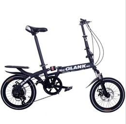 GHGJU Fahrräder Fahrrad klappfahrrad tragbares mini fahrrad stoßdämpfung variabler geschwindigkeit für bergstraßen und regen- und schneestraßen Dieses Fahrrad ist zusammenklappbar ( Color : Black , Size : 16inch )