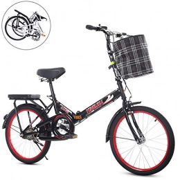 AUZZO HOME Falträder Fahrrad Variabler Geschwindigkeit klappbares Kohlenstoffstahl Klappräder mit Stoßdämpfung und Doppelscheibenbrems 10 Sekunden schnelles Zusammenklappen für Erwachsene und Jugendliche, Schwarz