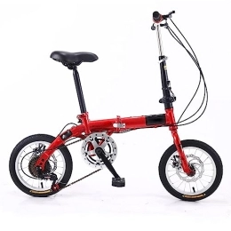 Generic Falträder Faltbares 14-Zoll-Fahrrad, Urban Commuter Leichtes Fahrrad für Männer Frauen Kinder – Tragbares Kompakt-Fahrrad für Studenten mit 5 Geschwindigkeiten
