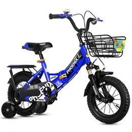 Bicicletta Fahrräder Faltbares Kinderfahrrad für Kinder von 2–10 Jahren, zusammenklappbar 100*49*73cm blau
