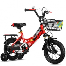 Bicicletta Fahrräder Faltbares Kinderfahrrad für Kinder von 2–10 Jahren, zusammenklappbar 100*49*73cm rot