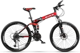 Generic Falträder Faltbares Mountainbike 24 / 26 Zoll, MTB-Fahrrad mit Speichenrad, 21-stufige Schaltung, 24 Zoll