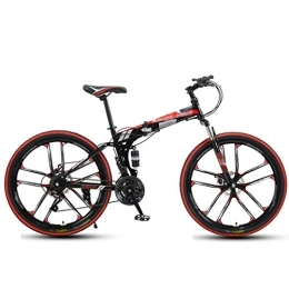 ZXC Fahrräder Faltbares Mountainbike 24 Zoll Fahrrad mit Variabler Geschwindigkeit Stoßdämpfung Mountainbike Erwachsenen Rennrad männlich und weiblich Student Fahrrad stabil und langlebig