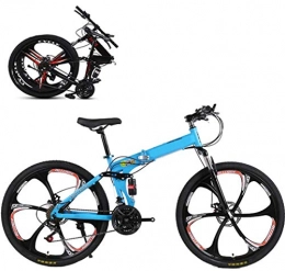 WLGQ Fahrräder Faltbares Mountainbike 26 Zoll, Fahrrad Mountainbike für Erwachsene 21 Speed ​​Shifter Accelerator mit 6 Cutter Wheel