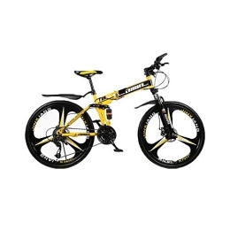 L.BAN Fahrräder Faltbares Mountainbike 26-Zoll-Rennrad aus kohlenstoffhaltigem Stahl Urban Track Bike Shift 27-Gang-Doppelschockdämpfer für Erwachsene Doppel-Stoßdämpfer-Strandrad für Erwachsene mit doppelter Sch