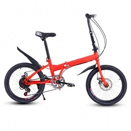 GLLMY Fahrräder Faltfahrräder, tragbar, 50, 8 cm, Student Fahrrad, leicht, variable Geschwindigkeit, Doppelscheibenbremse für Erwachsene, Herren und Damen
