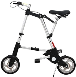 ZLYJ Falträder Faltrad, 10 Zoll Modelle für Männer und Frauen, leichtes Fahrrad für Erwachsene, Mini Faltrad White